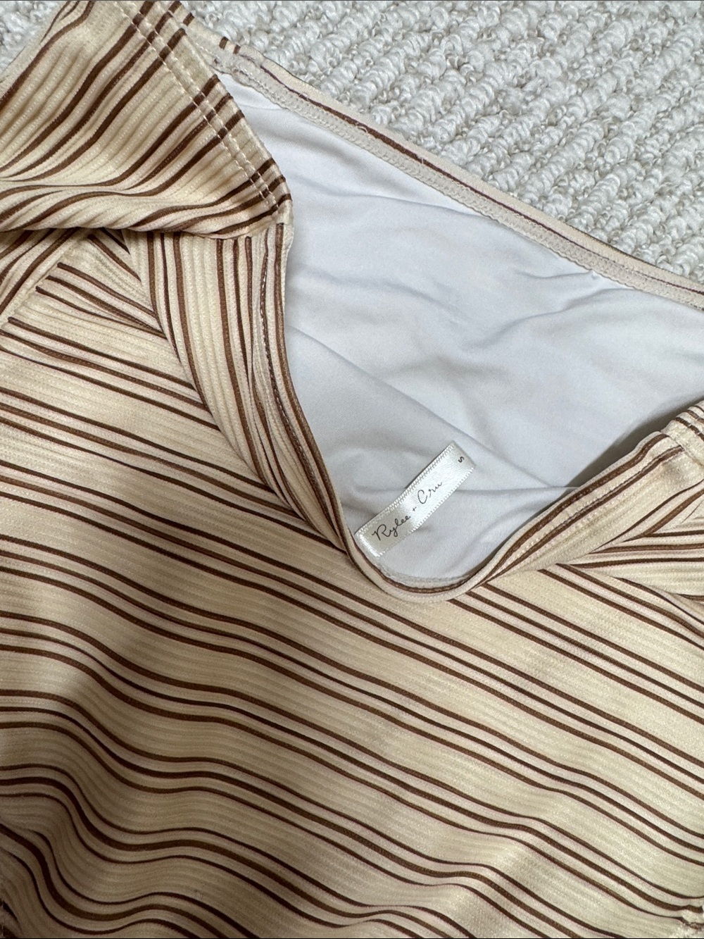 Rylee & Cru Striped High-Waist Bikini Set - sold out online - Picture 4 of 4